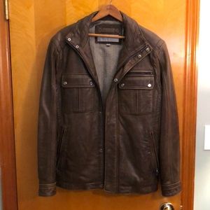 Andrew Marc Buttery Soft Brown Leather Jacket